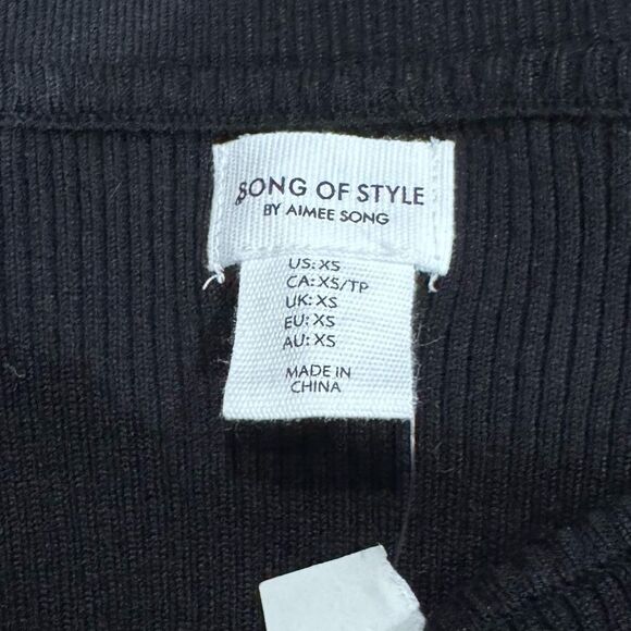 NEW Revolve Song Of Style Black Ribbed Cropped Tank Top Women’s XS - Picture 3 of 3